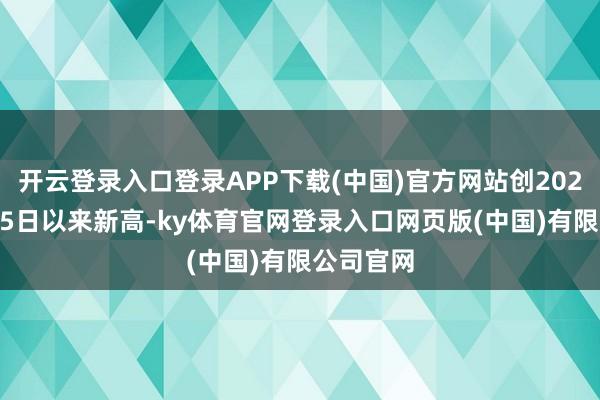 开云登录入口登录APP下载(中国)官方网站创2025年2月25日以来新高-ky体育官网登录入口网页版(中国)有限公司官网
