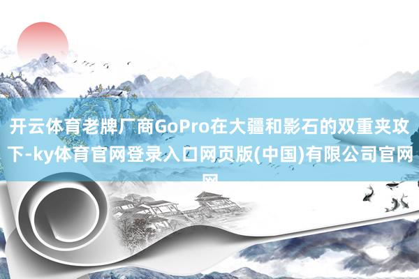 开云体育老牌厂商GoPro在大疆和影石的双重夹攻下-ky体育官网登录入口网页版(中国)有限公司官网