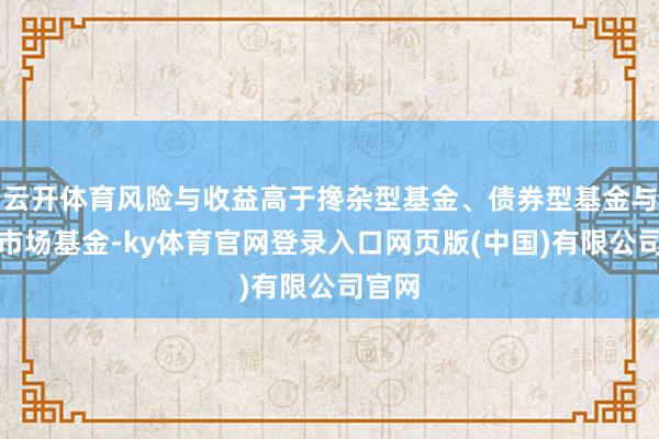 云开体育风险与收益高于搀杂型基金、债券型基金与货币市场基金-ky体育官网登录入口网页版(中国)有限公司官网