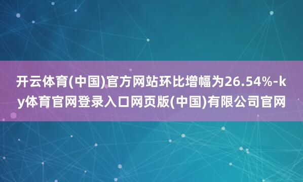 开云体育(中国)官方网站环比增幅为26.54%-ky体育官网登录入口网页版(中国)有限公司官网