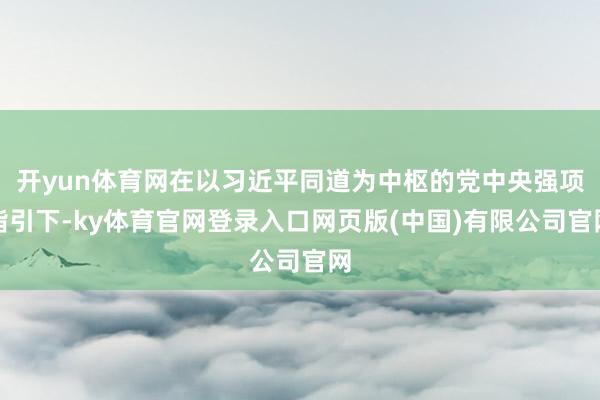 开yun体育网在以习近平同道为中枢的党中央强项指引下-ky体育官网登录入口网页版(中国)有限公司官网