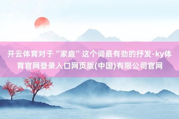 开云体育对于“家庭”这个词最有劲的抒发-ky体育官网登录入口网页版(中国)有限公司官网