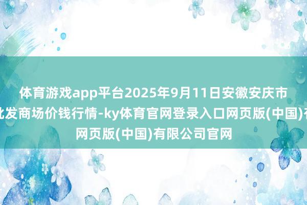 体育游戏app平台2025年9月11日安徽安庆市龙狮桥蔬菜批发商场价钱行情-ky体育官网登录入口网页版(中国)有限公司官网