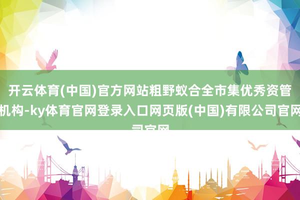 开云体育(中国)官方网站粗野蚁合全市集优秀资管机构-ky体育官网登录入口网页版(中国)有限公司官网